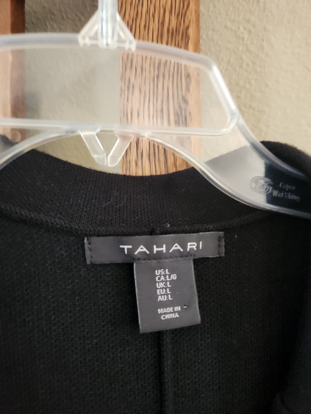 Tahari Black Knit Blazer Jacket Size Large - Picture 3 of 4